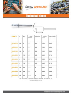 Rivet GOMUST TRS Stainless Steel A2 4X12 2
