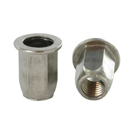 1 x Nut Rivet Stainless Steel Flat Head Hexagonal M8X18 INPTH 30