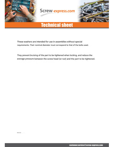 1 x Washer Flat M5X10X1 Z Stainless Steel A2