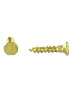 Wood Screw Countersunk Head Slotted 4X30 Yellow Zinc