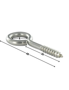 Piton Wood 4X30 Total Lengh 48 Eye 8 Stainless Steel A2 2