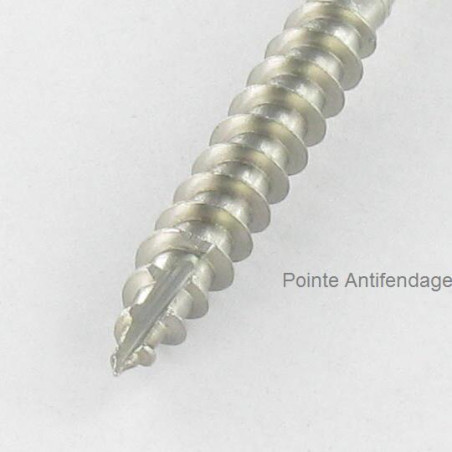 1 x Decking Screw Double Thread Countersunk Head T25 5X60 cut Type 17 Drilling Point Stainless Steel A2