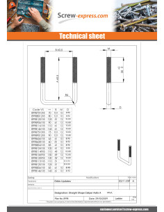 U-Bolt Straight or flat bottom M12/30/30 125X51X125... 2