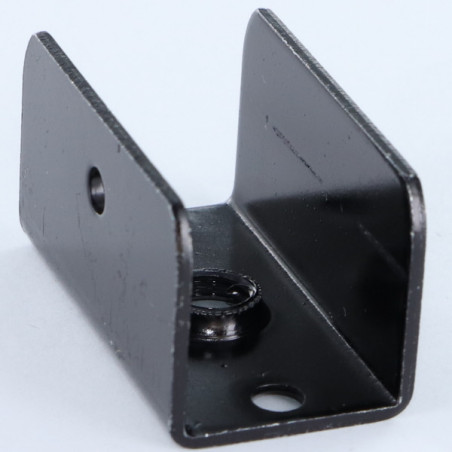 1 x SUPPORT Of fixation In u M8 22.5X40 Black Zinc Plated