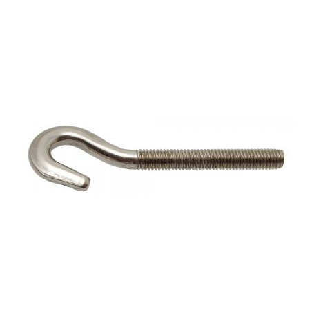1 x Hook With Metric Thread Stanless Steel Stainless Steel A2 A2 12X65