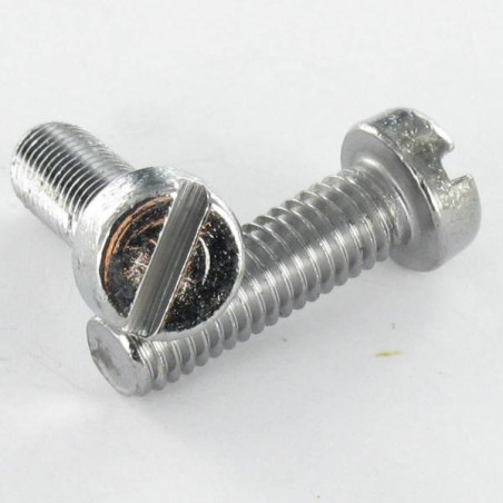 1 x Machine Screw Nickel Plated Brass Pan Head Slotted M6X35 10 MICRONS