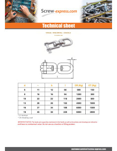 Swivel With Rings Snackle Stainless Steel A4 Diameter 13 2