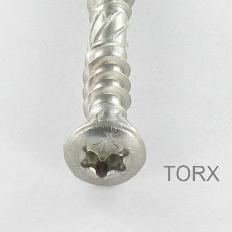 1 x Decking Screw TEKOR Double Thread Countersunk Head T25 5X60 Stainless Steel A2