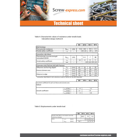 1 x Stud Anchor M12X125 Stainless Steel A4