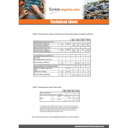 1 x Stud Anchor M12X125 Stainless Steel A4