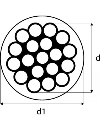 1 x Meter of Wire Rope Diameter 3 Stainless...
