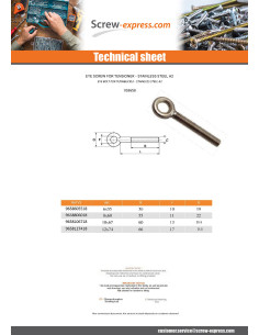 Eyebolt For Turnbuckle Eye 17 Stainless Steel A2 12X74 2