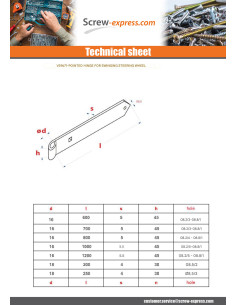 Pointed strap hinge for swing shutters 18X300 ZN 2