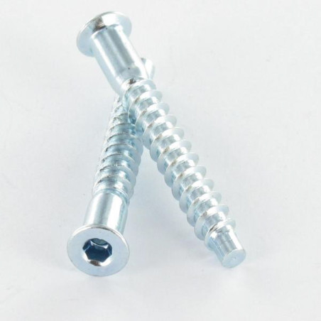 1 x Self Drilling Screw Confirmat Countersunk Head Hexagon Recess 5X50 SS With Serration Zinc Plated