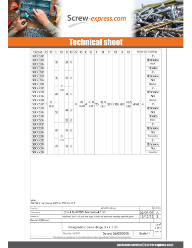1 x Screw Truss 7X60 Full Thread T30 Black Zinc...
