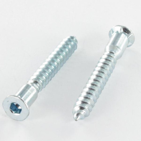 1 x Self Drilling Screw Confirmat Countersunk Head Hexagon Recess 6.3X50 Sheet Metal Thread With Serration Zinc Plated