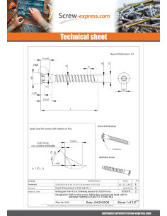 Self Drilling Screw Confirmat Countersunk Head Hexagon... 2