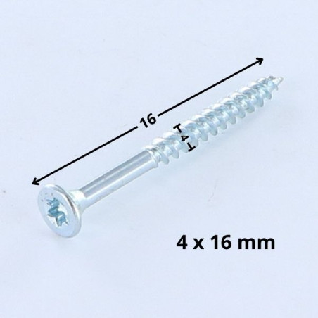 1 x Savis Chipsboard Screw Countersunk Head T20 4X16 Zinc Plated