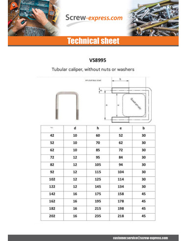 1 x U-Bolt Straight or flat bottom 235X202X235...