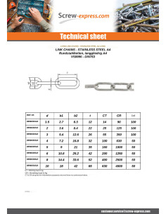 M Long Link Chain Diameter 6 Stainless Steel A4 (Sold By... 2