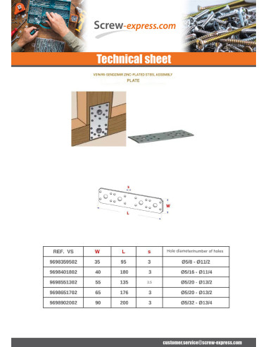 1 x Mounting plate D ASSEMBLY Sendzimir 54X130...