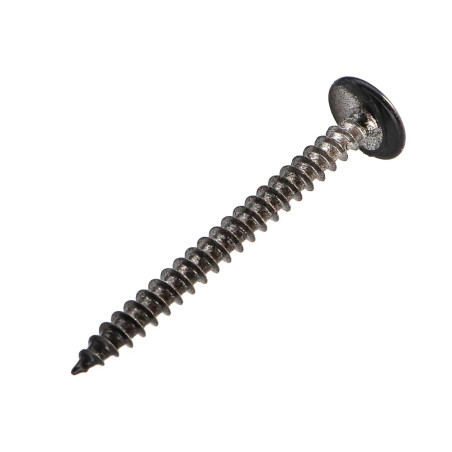 1 x Screw Truss 4.5X50 Full Thread T20 Plain Chromed Ral9005/Jet Black 30%
