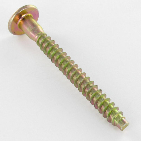 1 x Self Drilling Screw Confirmat Large Round Head Hexagon Recess 7X40 Yellow Zinc