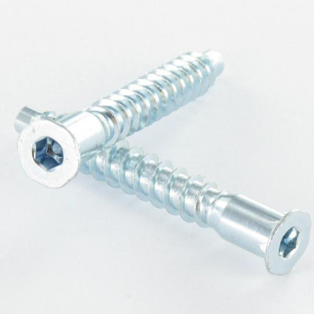 1 x Self Drilling Screw Confirmat Countersunk Head Hexagon Recess 7X50 Sheet Metal Thread With Serration Zinc Plated