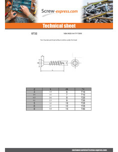 Chipboard Screw Countersunk Head 6X110 Thread Length: 70... 2