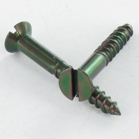 1 x Wood Screw Countersunk Head Slotted 4.5X20 Black Zinc Plated