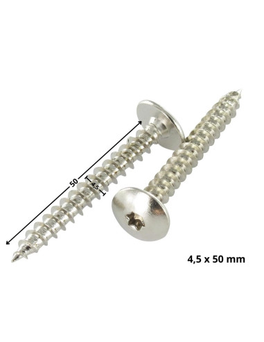 1 x Screw Truss 4.5X50 Full Thread T20 Plain...