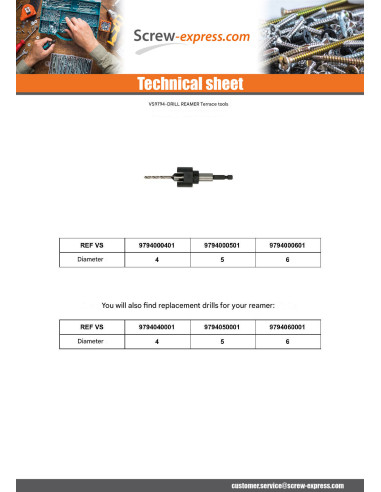 1 x Drill Of SPARE Linch Pin Reamer Diameter 5