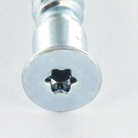 1 x Self Drilling Screw Confirmat Countersunk Head Torx 7X50 SS With Serration Zinc Plated T20