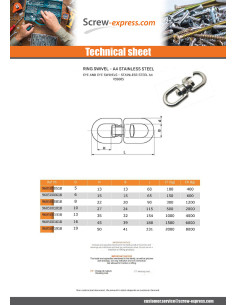 Swivel With Rings Stainless Steel A4 Diameter 10 2
