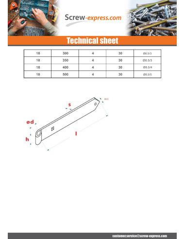 1 x Pointed strap hinge for swing shutters...