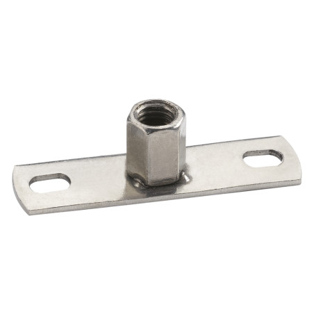 1 x Fastening plate With Nut Hexagon M8 Stainless Steel A4