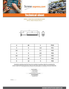 Savis Chipsboard Screw Countersunk Head Pozi 3 6X110... 2