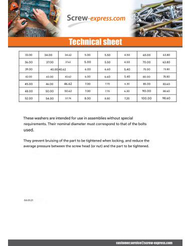 1 x Washer Flat M16X32X3 M Stainless Steel A4
