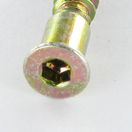1 x Self Drilling Screw Confirmat Countersunk Head Hexagon Recess 7X40 SS With Serration Yellow Zinc