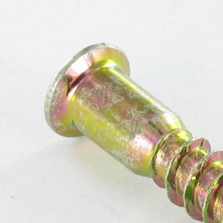 1 x Self Drilling Screw Confirmat Countersunk Head Hexagon Recess 7X40 SS With Serration Yellow Zinc