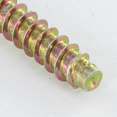 1 x Self Drilling Screw Confirmat Countersunk Head Hexagon Recess 7X40 SS With Serration Yellow Zinc