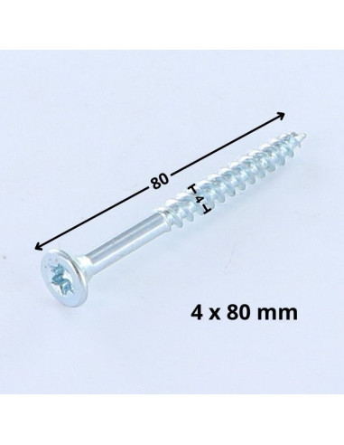 1 x Chipboard Screw Countersunk Head T20 4X80...