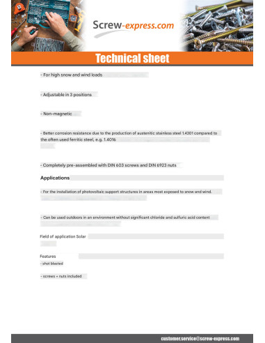 1 x Hook Of for roofing VARIO 140X56X5 /6...