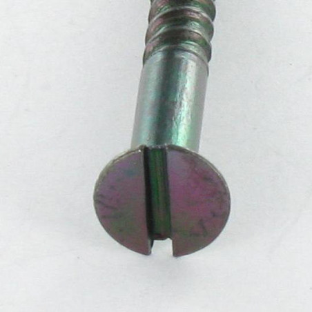 1 x Wood Screw Countersunk Head Slotted 4.5X30 Black Zinc Plated