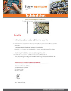 Drill For PERCUSSION SDS MORE 12/400/450 2