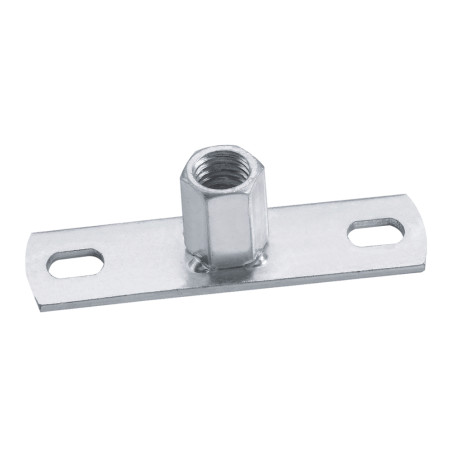 1 x Fastening plate With Nut Hexagon M8 Zinc Plated