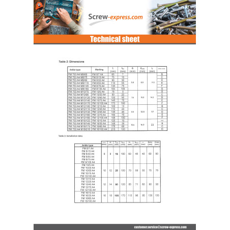 1 x Stud Anchor M10X90 Stainless Steel A4