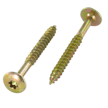 1 x Screw Truss 7X45 Thread Length: 23 T30 Yellow Zinc