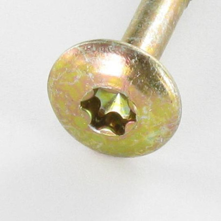 1 x Screw Truss 7X45 Thread Length: 23 T30 Yellow Zinc