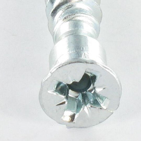 1 x Self Drilling Screw Confirmat Countersunk Head Pozi 3 7X50 With Serration Zinc Plated For